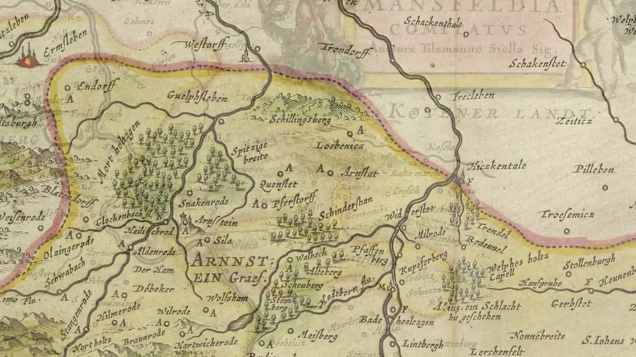 ザクセン アンハルト州の地図 } ドイツの古い地図: ルターシュタット